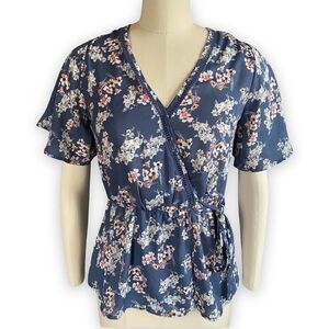 Sienna Sky Floral Flowy V-Neck Blouse